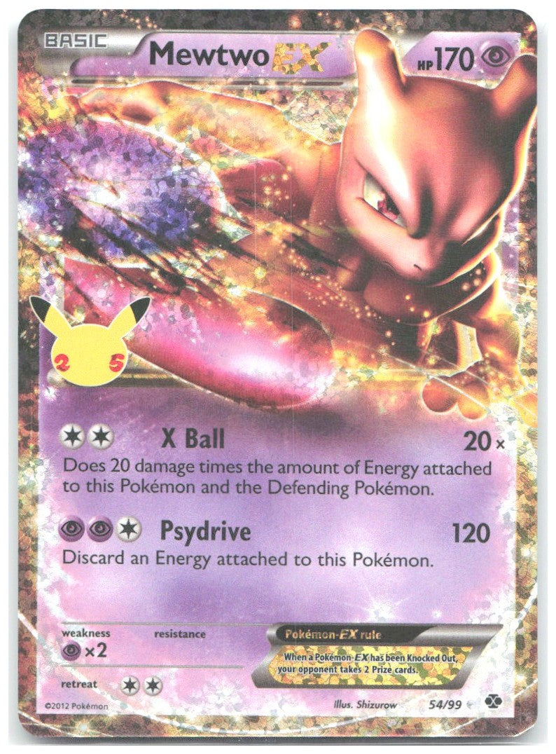 Mewtwo EX Holo Classic Collection Celebrations Classic Collection 54/99 NM