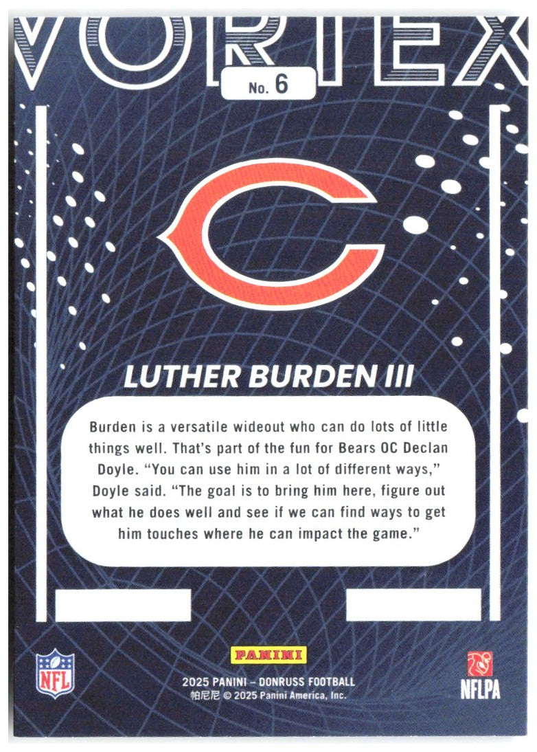 Luther Burden III Donruss - Vortex 6 2025 Chicago Bears