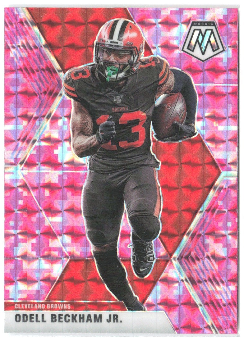 Odell Beckham Jr. Panini Mosaic - Prizm Camo Pink 54 2020 Cleveland Browns
