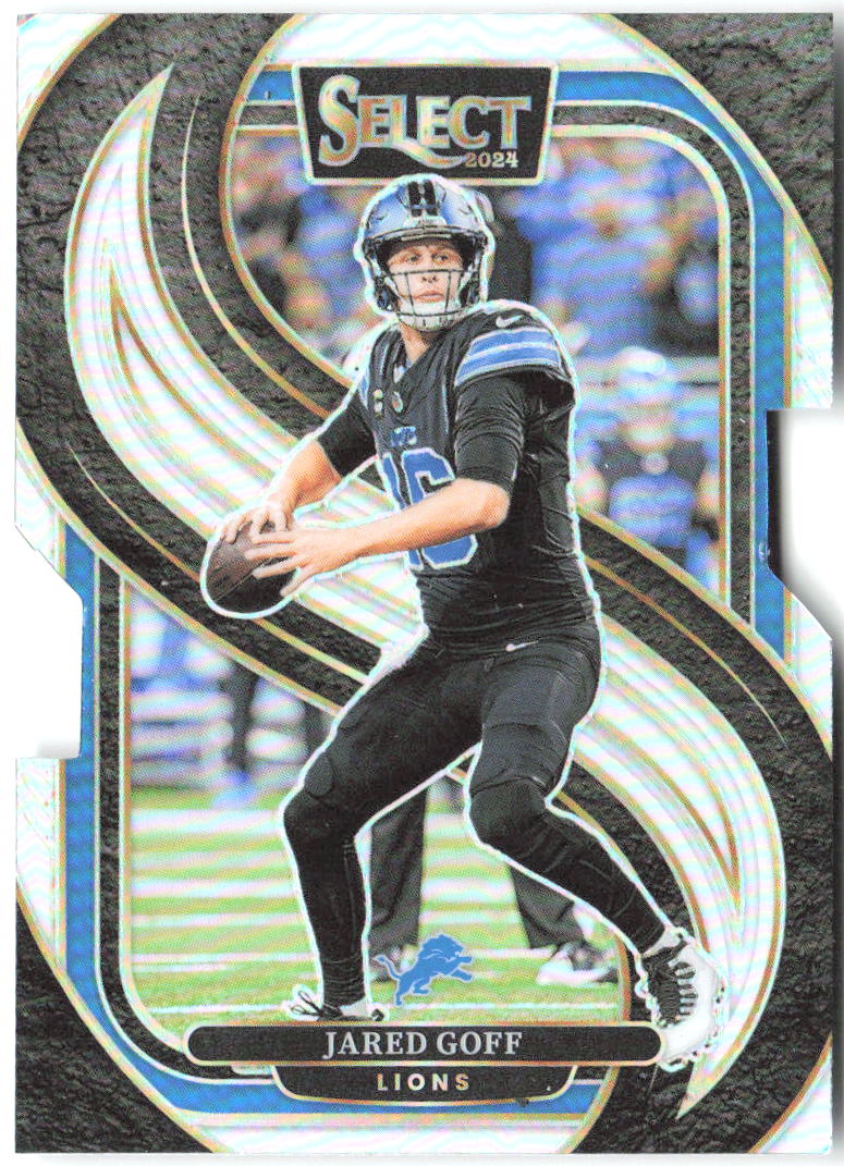 Jared Goff Panini Select - Silver Prizm Die Cut 123 2024 Detroit Lions
