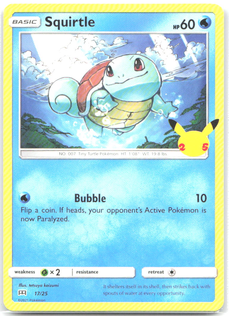 Squirtle 17/25 McDonald's 25th Anniversary Promos 017/025 NM tetsuya koizumi
