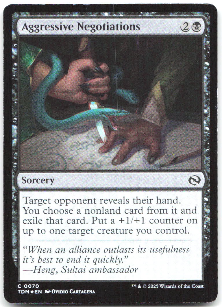 Aggressive Negotiations Foil C Tarkir: Dragonstorm 70 NM Ovidio Cartagena