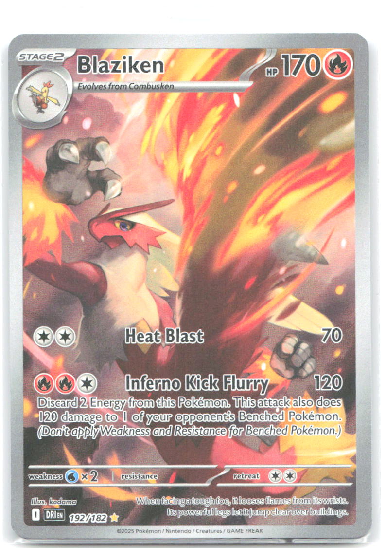 Blaziken Holo Illustration Rare SV10: Destined Rivals 192/182 NM Narano