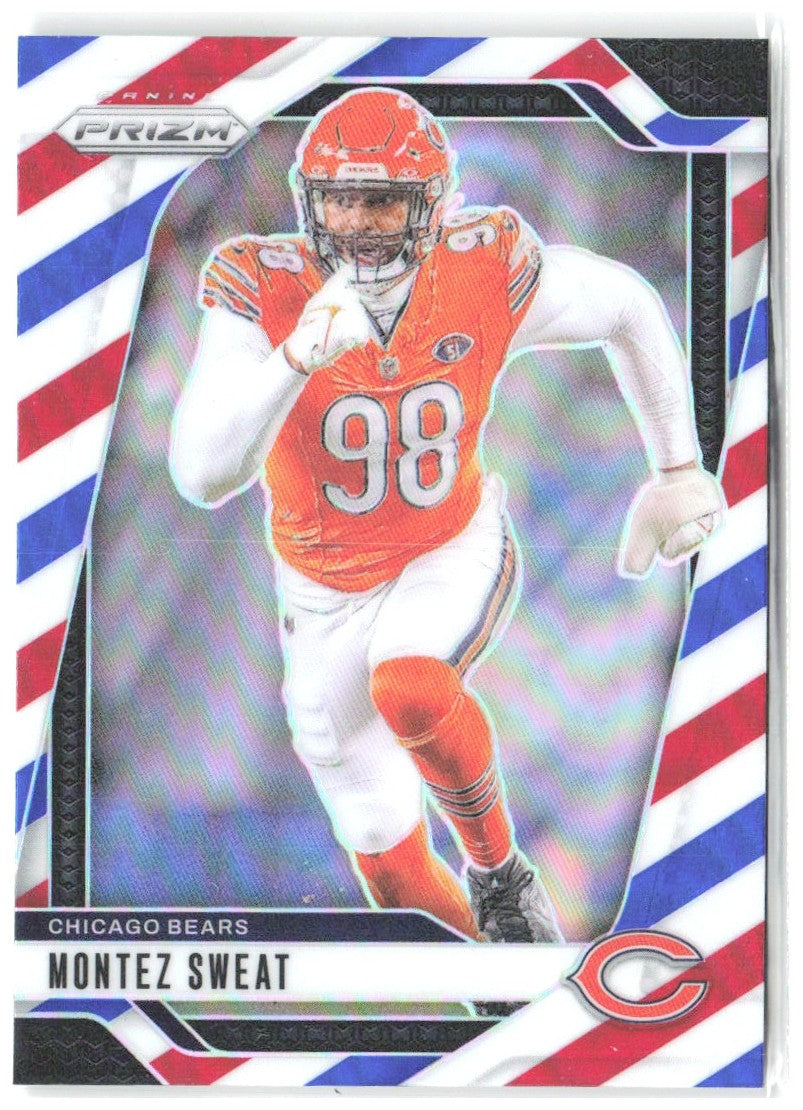 Montez Sweat Panini Prizm - Red White and Blue 50 2024 Chicago Bears