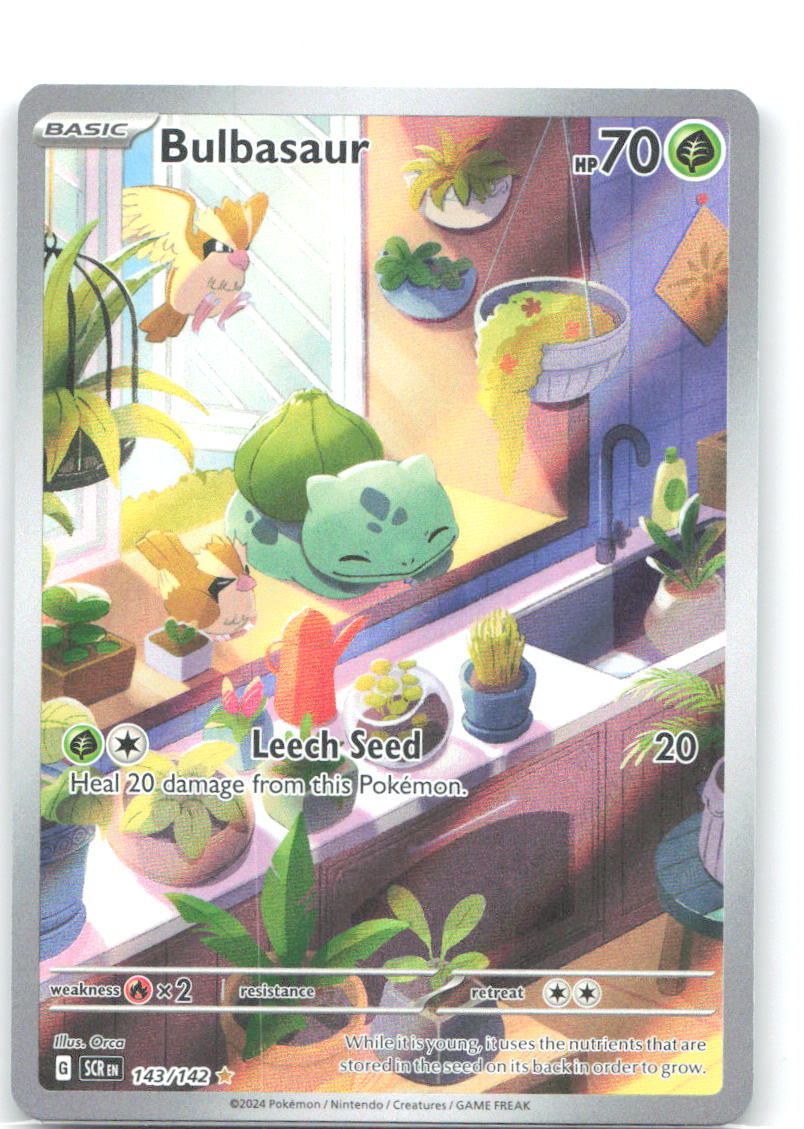 Bulbasaur Holo Illustration Rare SV07: Stellar Crown 143/142 NM Orca
