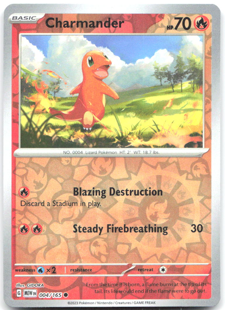 Charmander Reverse Holo Common SV Scarlet & Violet 151 004/165 NM