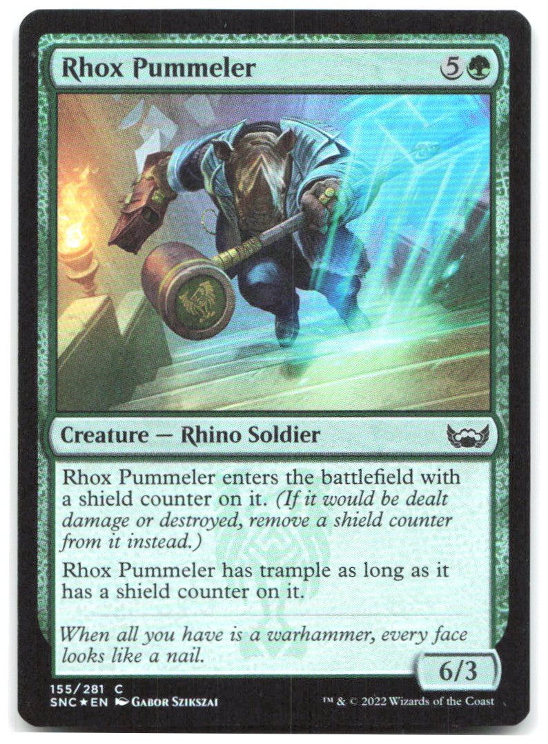 Rhox Pummeler Foil C Streets of New Capenna 155 NM Gabor Szikszai