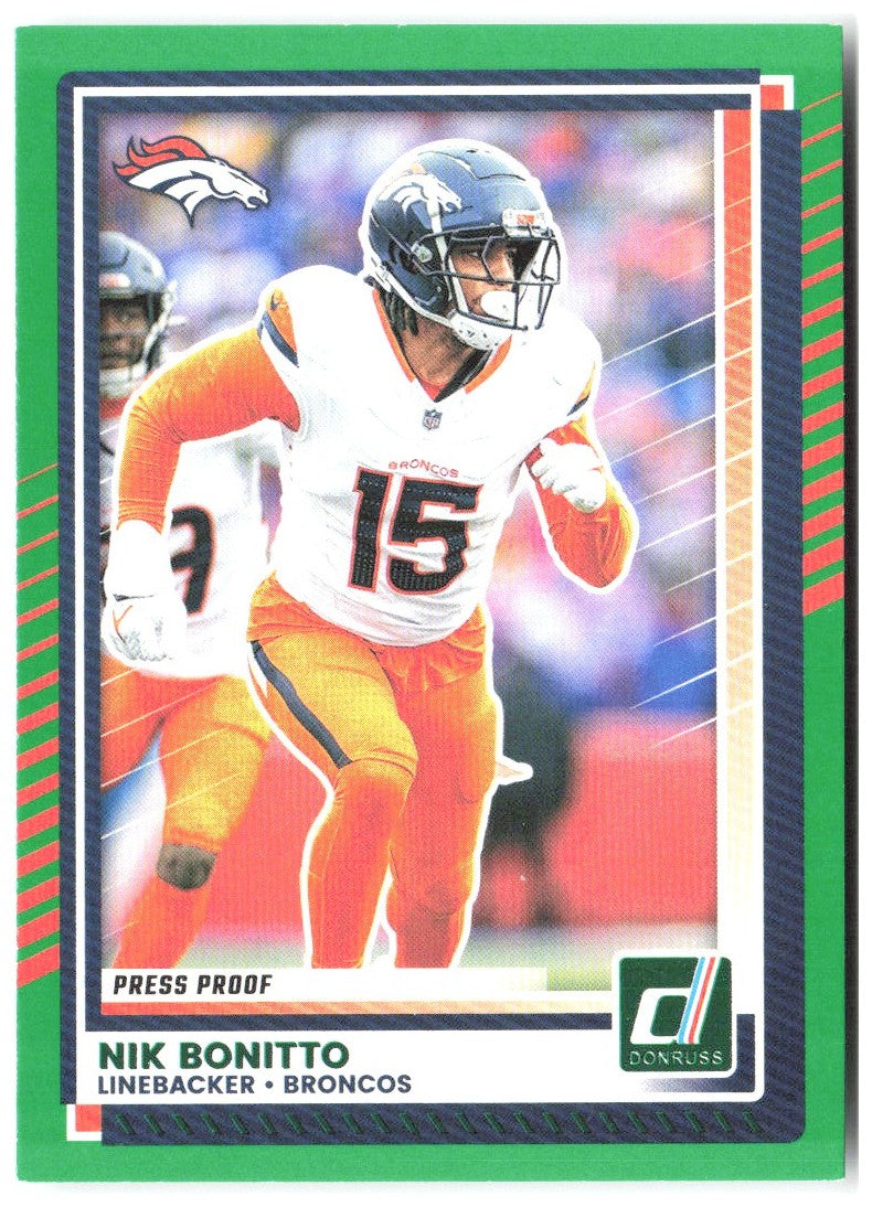 Nik Bonitto Donruss - Press Proofs Green 300 2025 Denver Broncos