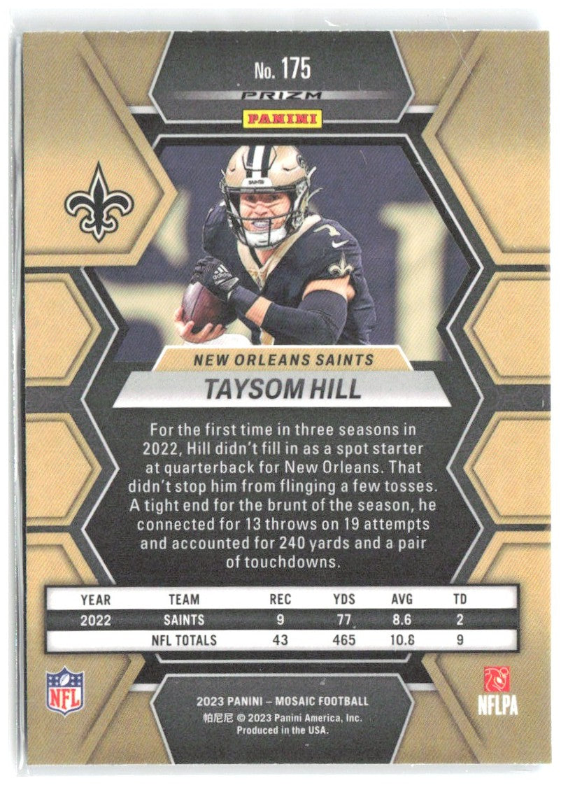 Taysom Hill Panini Mosaic - Reactive Blue Mosaic 175 2023 New Orleans Saints