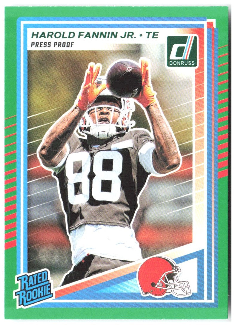 Harold Fannin Jr. Donruss - Press Proofs Green 373 2025 Cleveland Browns