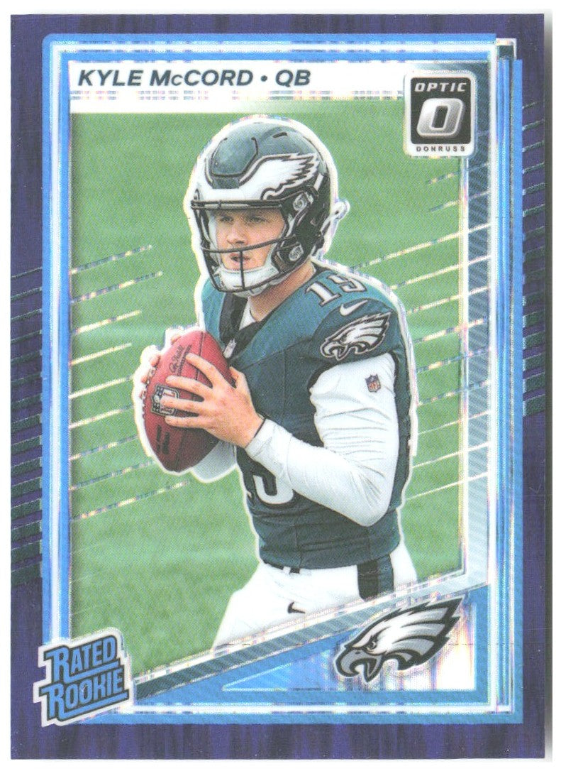 Kyle McCord Donruss Optic - Purple Shock 283 2025 Philadelphia Eagles