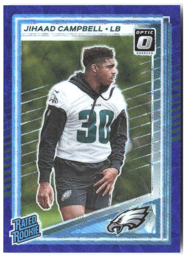 Jihaad Campbell Donruss - Optic Rated Rookies Preview Blue Scope 343 2025 Eagles