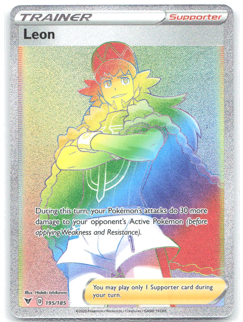 Leon Secret Holo Secret Rare SWSH04 Vivid Voltage 195/185 NM Hideki Ishikawa