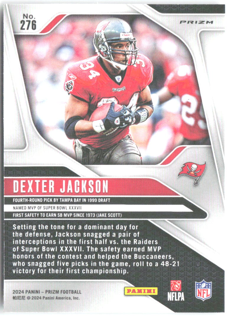 Dexter Jackson Panini Prizm - Silver 276 2024 Tampa Bay Buccaneers