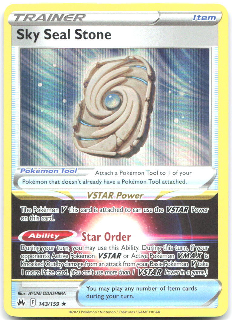 Sky Seal Stone Holo Rare SWSH: Crown Zenith 143/159 NM AYUMI ODASHIMA
