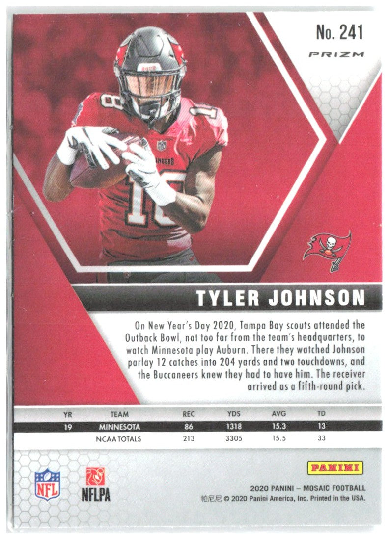 Tyler Johnson Panini Mosaic - Prizm Green 241 2020 Tampa Bay Buccaneers