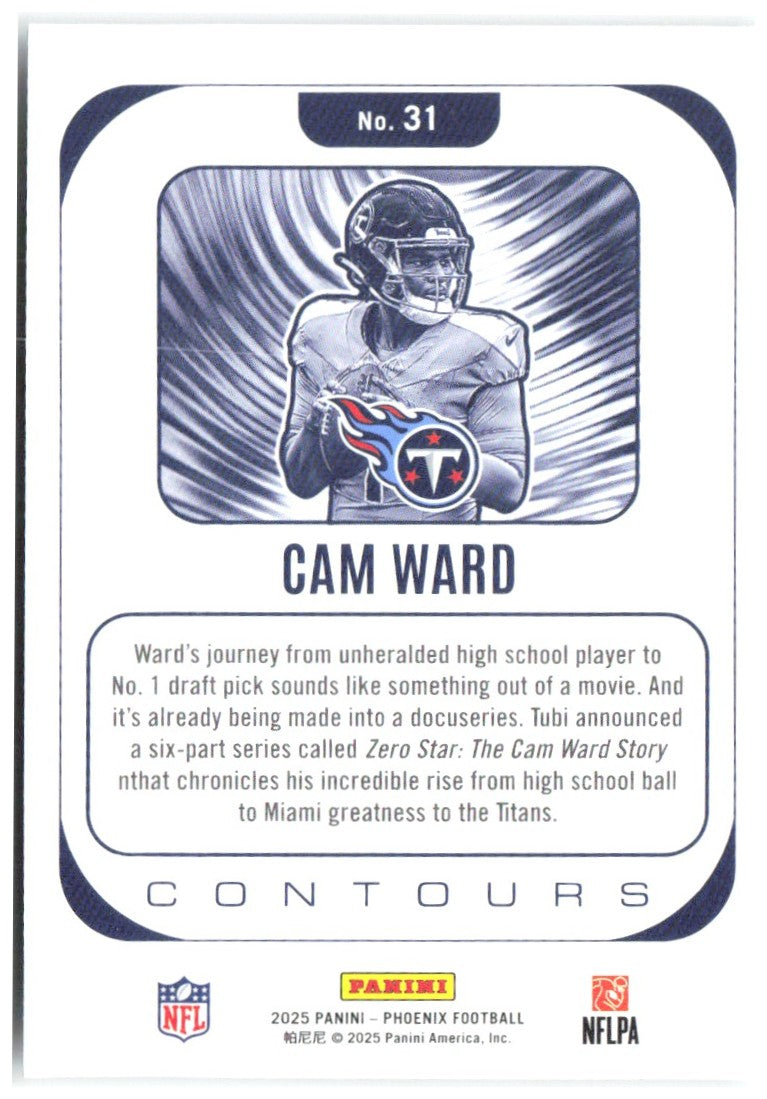 Cam Ward Panini Phoenix - Contours 31 2025 Tennessee Titans