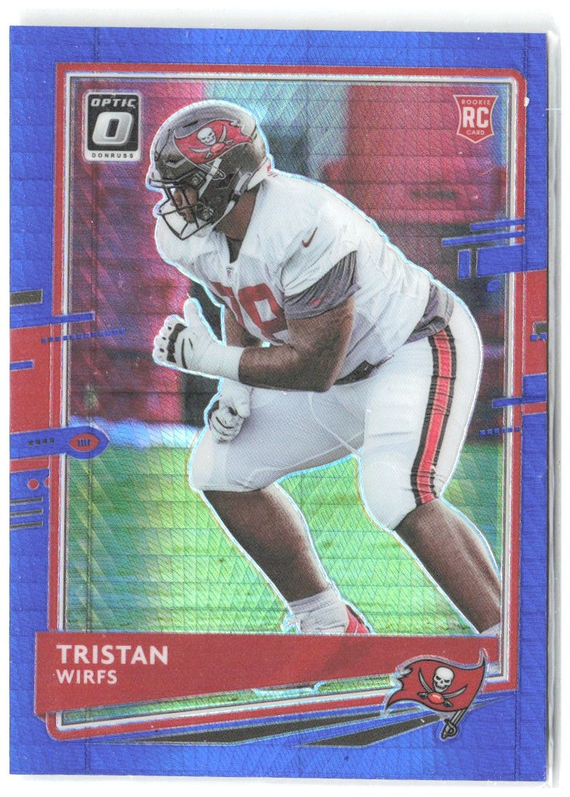 Tristan Wirfs Donruss Optic - Blue Hyper 129 2020 Tampa Bay Buccaneers