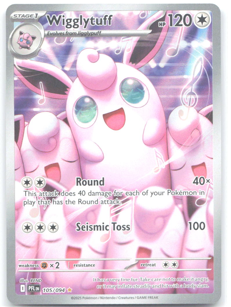 Wigglytuff Holo Illustration Rare ME02 Phantasmal Flames 105/094 NM Naoyo Kimura