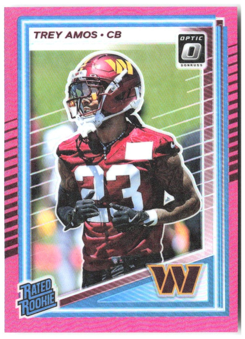 Trey Amos Donruss Optic - Pink 267 2025 Washington Commanders