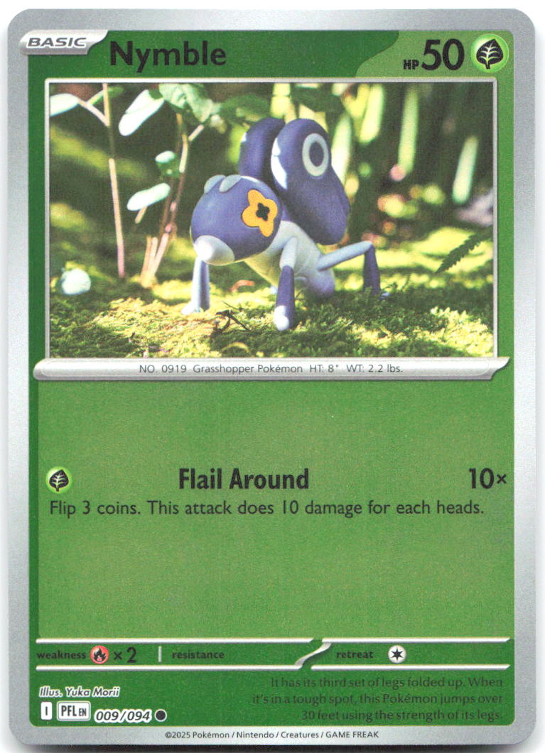Nymble Reverse Holo Common ME02 Phantasmal Flames 009/094 NM Yuka Morii