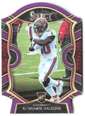 Ke'Shawn Vaughn Panini Select Purple Prizm Die Cut 73 2020 Tampa Bay Buccaneers