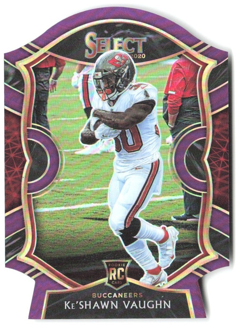 Ke'Shawn Vaughn Panini Select Purple Prizm Die Cut 73 2020 Tampa Bay Buccaneers