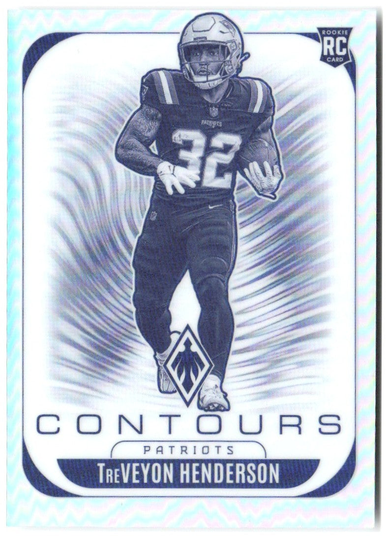 TreVeyon Henderson Panini Phoenix - Contours 22 2025 New England Patriots
