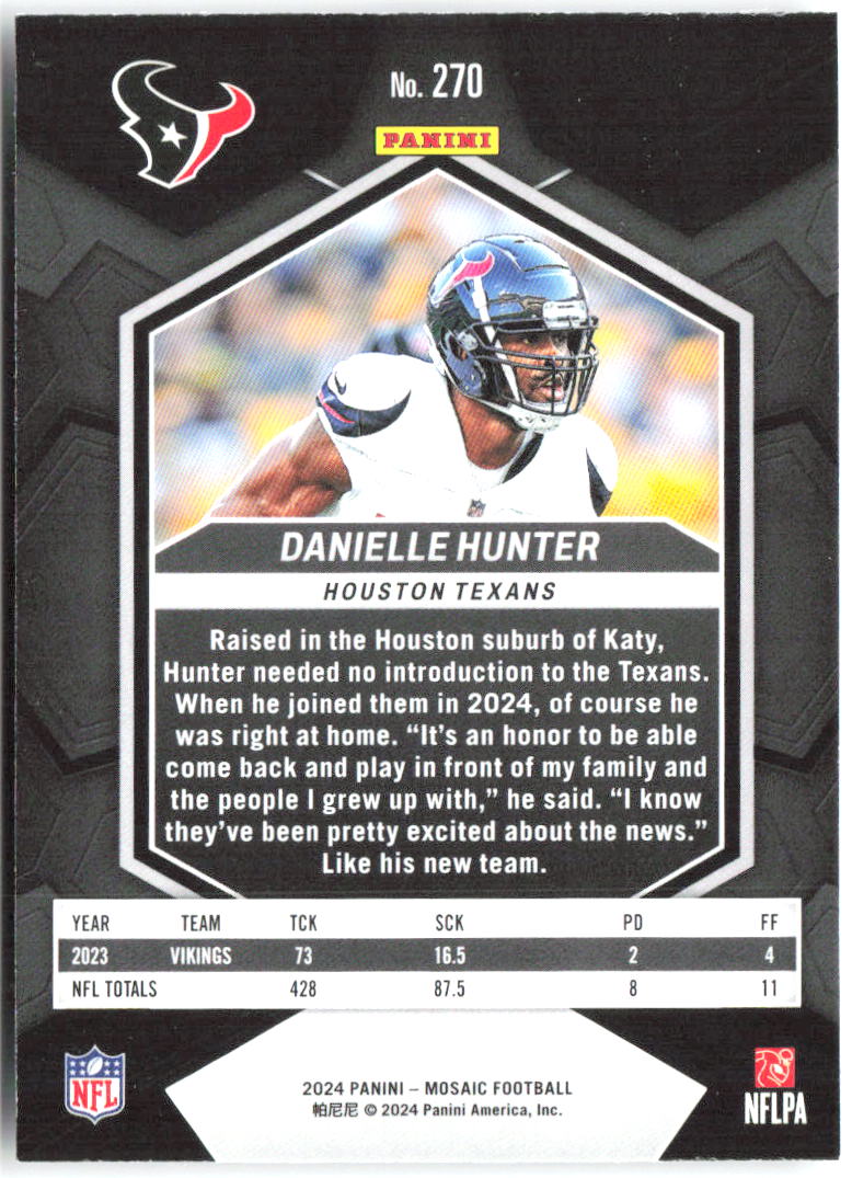 Danielle Hunter Panini Mosaic 270 2024 Houston Texans
