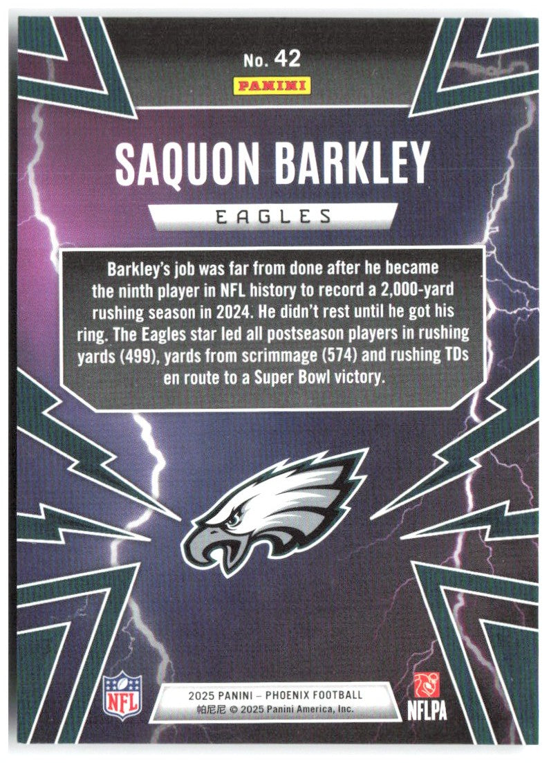 Saquon Barkley Panini Phoenix - Thunderbirds 42 2025 Philadelphia Eagles