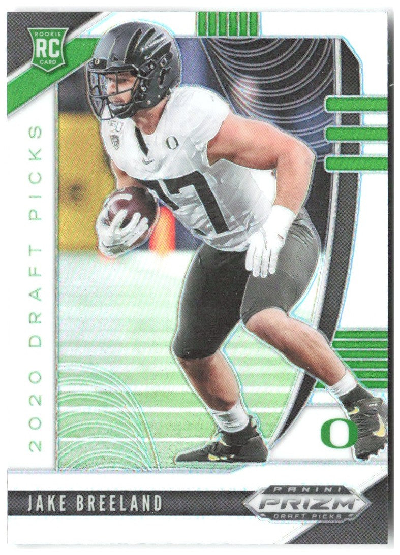 Jake Breeland Panini Prizm Draft Picks - Prizms Silver 132 2020 Oregon Ducks