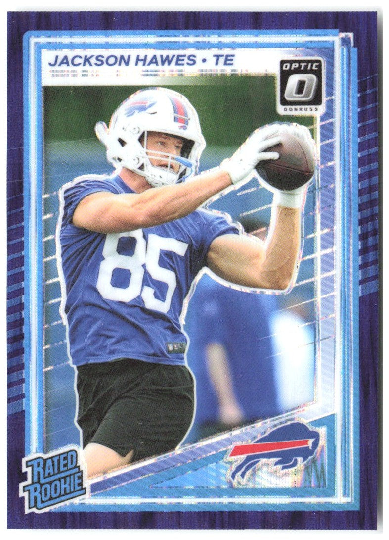 Jackson Hawes Donruss Optic - Purple Shock 224 2025 Buffalo Bills