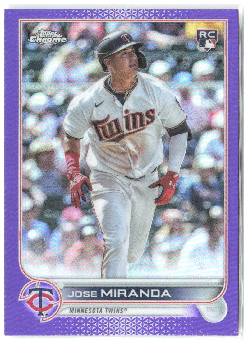 Jose Miranda Topps Chrome Update - Purple Refractor USC119 2022 Minnesota Twins