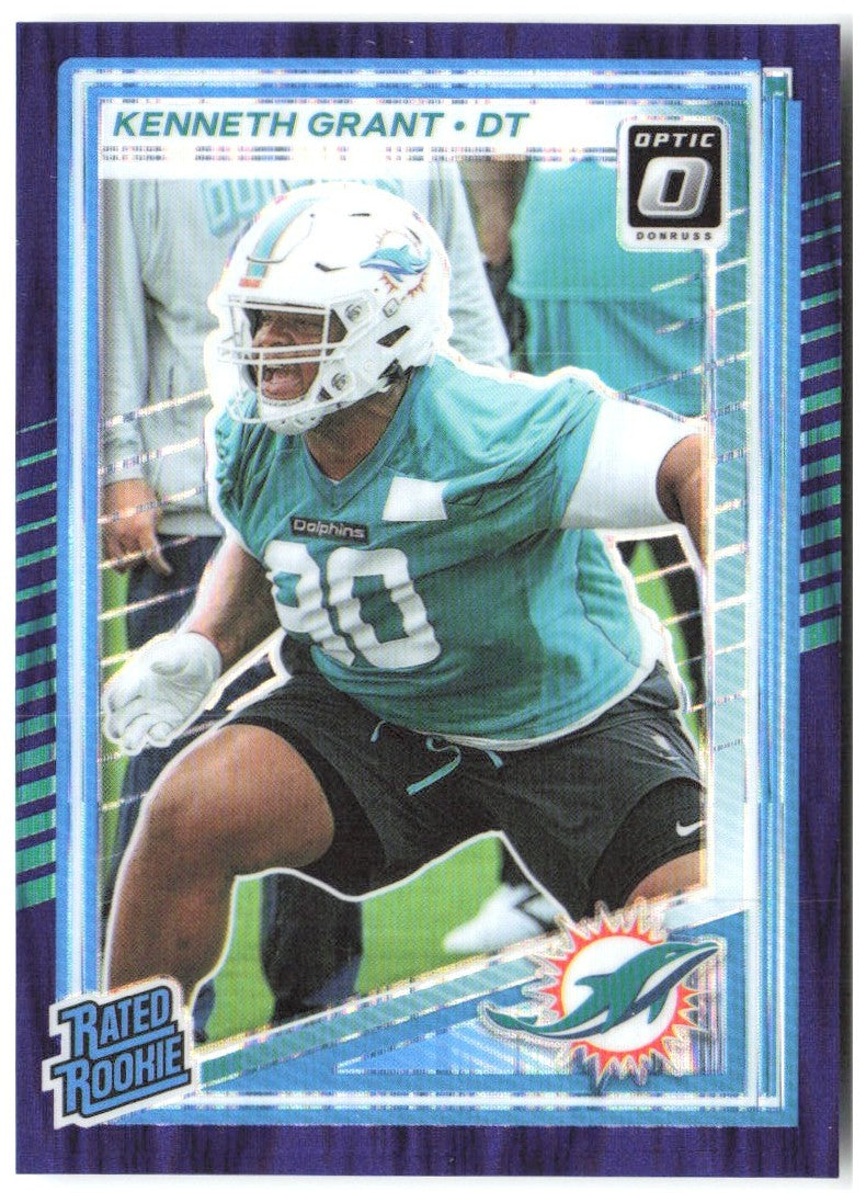 Kenneth Grant Donruss Optic - Purple Shock 216 2025 Miami Dolphins