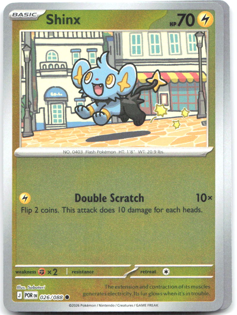 Shinx Reverse Holo Common ME03: Perfect Order 026/088 NM Saboteri