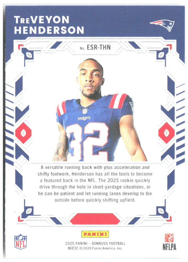 TreVeyon Henderson Donruss - The Elite Series Rookies ESR-THN 2025 Patriots