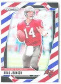 Brad Johnson Panini Prizm - Red White and Blue 274 2024 Tampa Bay Buccaneers