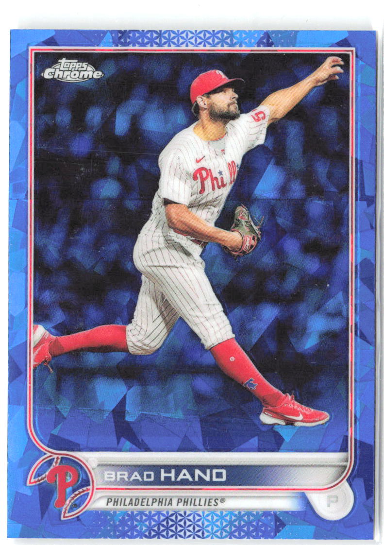 Brad Hand Topps Chrome Update Sapphire Edition US14 2022 Philadelphia Phillies