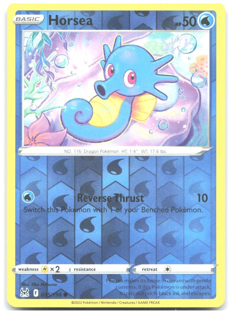 Horsea Reverse Holo Common SWSH11 Lost Origin 035/196 NM Tika Matsuna