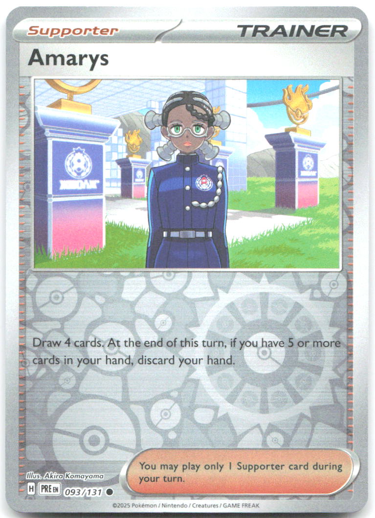 Amarys Reverse Holo Common SV: Prismatic Evolutions 093/131 NM Akira Komayama