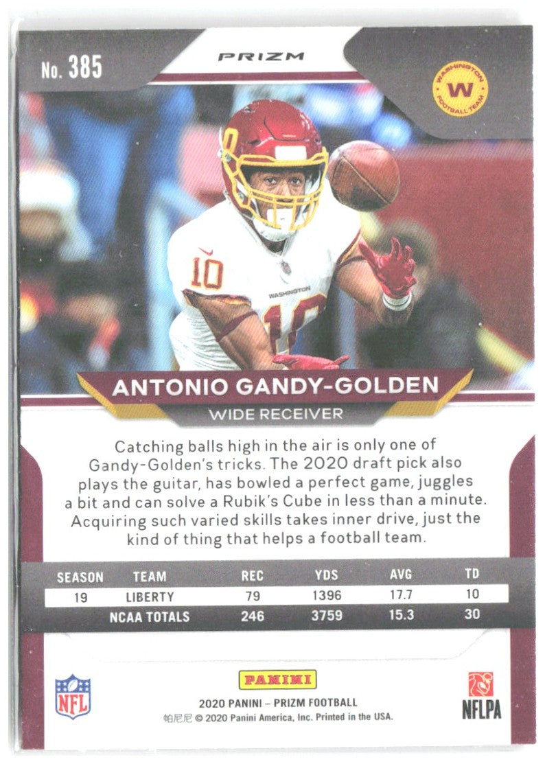 Antonio Gandy-Golden Prizm - Prizm Red Ice 385 2020 Washington Football Team