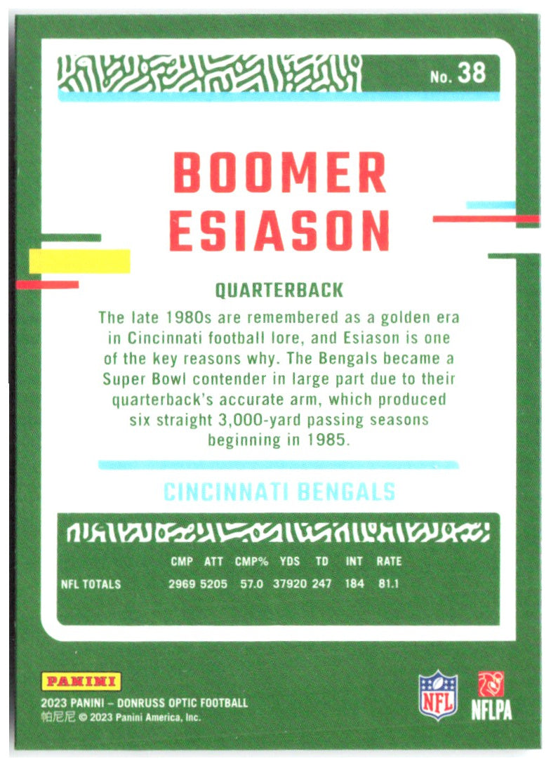 Boomer Esiason Donruss Optic 38 2023 Cincinnati Bengals