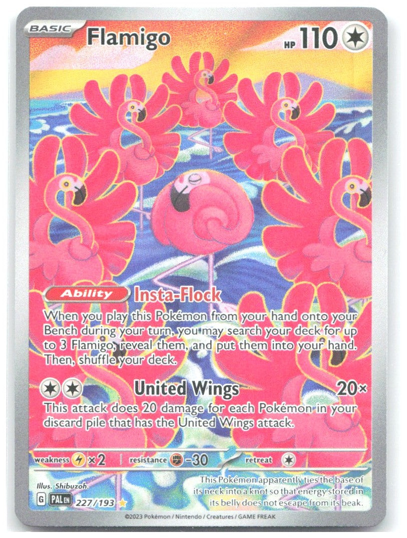 Flamigo Holo Illustration Rare SV02 Paldea Evolved 227/193 NM Shibuzoh