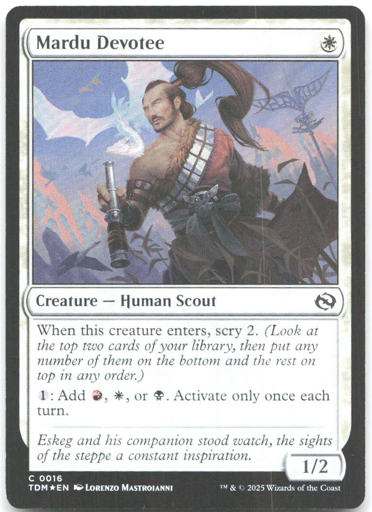 Mardu Devotee Foil C Tarkir Dragonstorm 16 NM Lorenzo Mastroianni