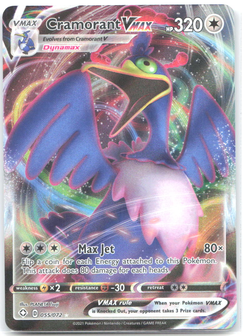 Cramorant VMAX Holo Ultra Rare Shining Fates 055/072 NM PLANETA Tsuji