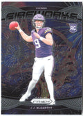 J.J. McCarthy Panini Prizm - Fireworks 18 2024 Minnesota Vikings