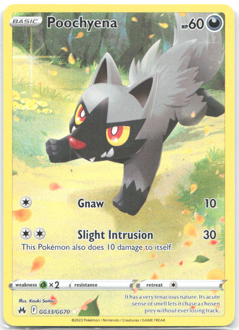 Poochyena Ultra Rare Crown Zenith: Galarian Gallery GG33/GG70 NM Kouki Saitou