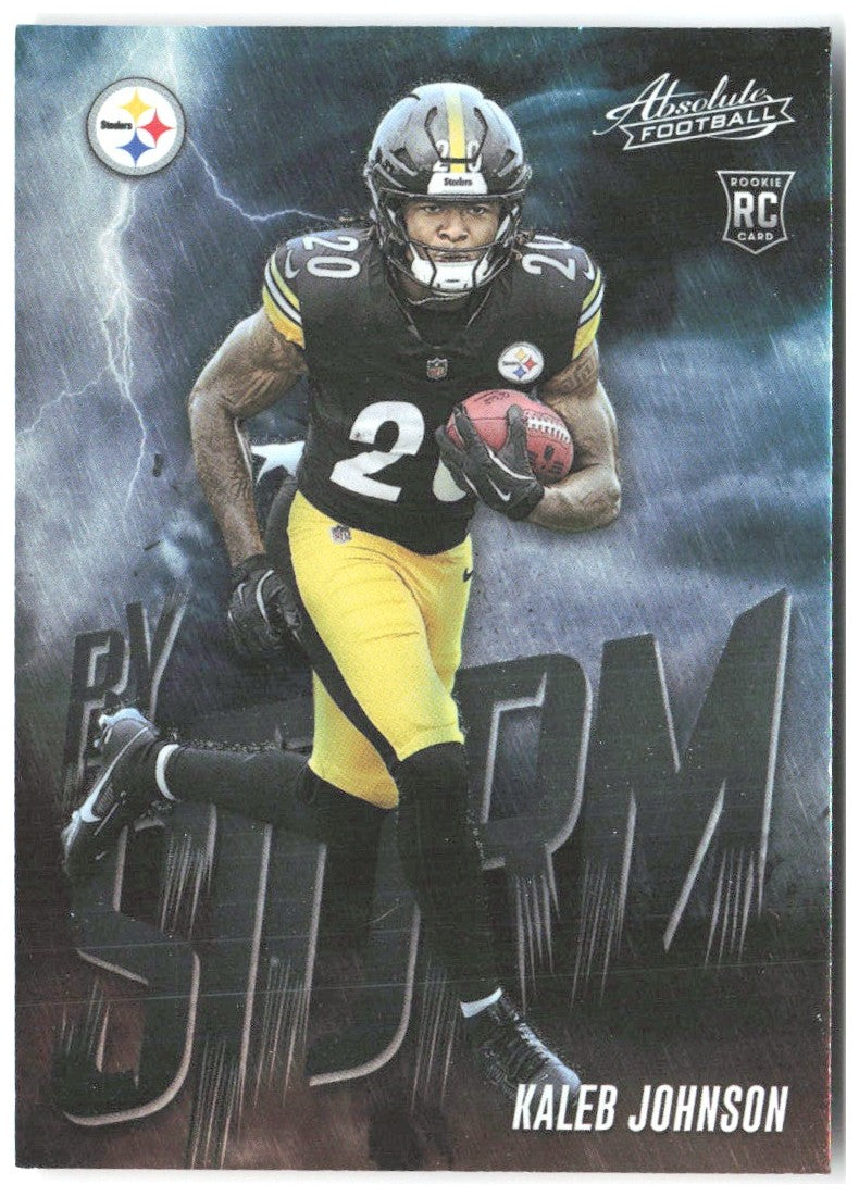 Kaleb Johnson Panini Absolute - By Storm 8 2025 Pittsburgh Steelers