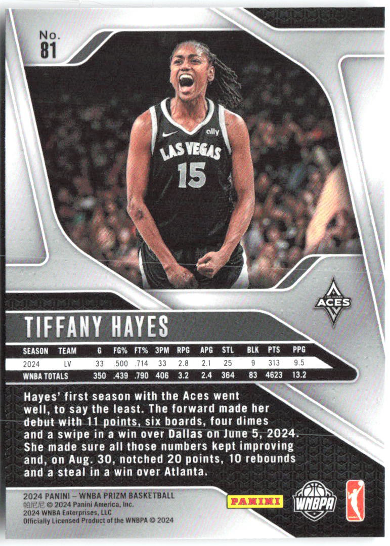 Tiffany Hayes Panini Prizm WNBA 81 2024 Las Vegas Aces