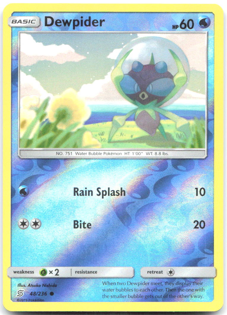 Dewpider Reverse Holo Common SM Unified Minds 48/236 NM Atsuko Nishida